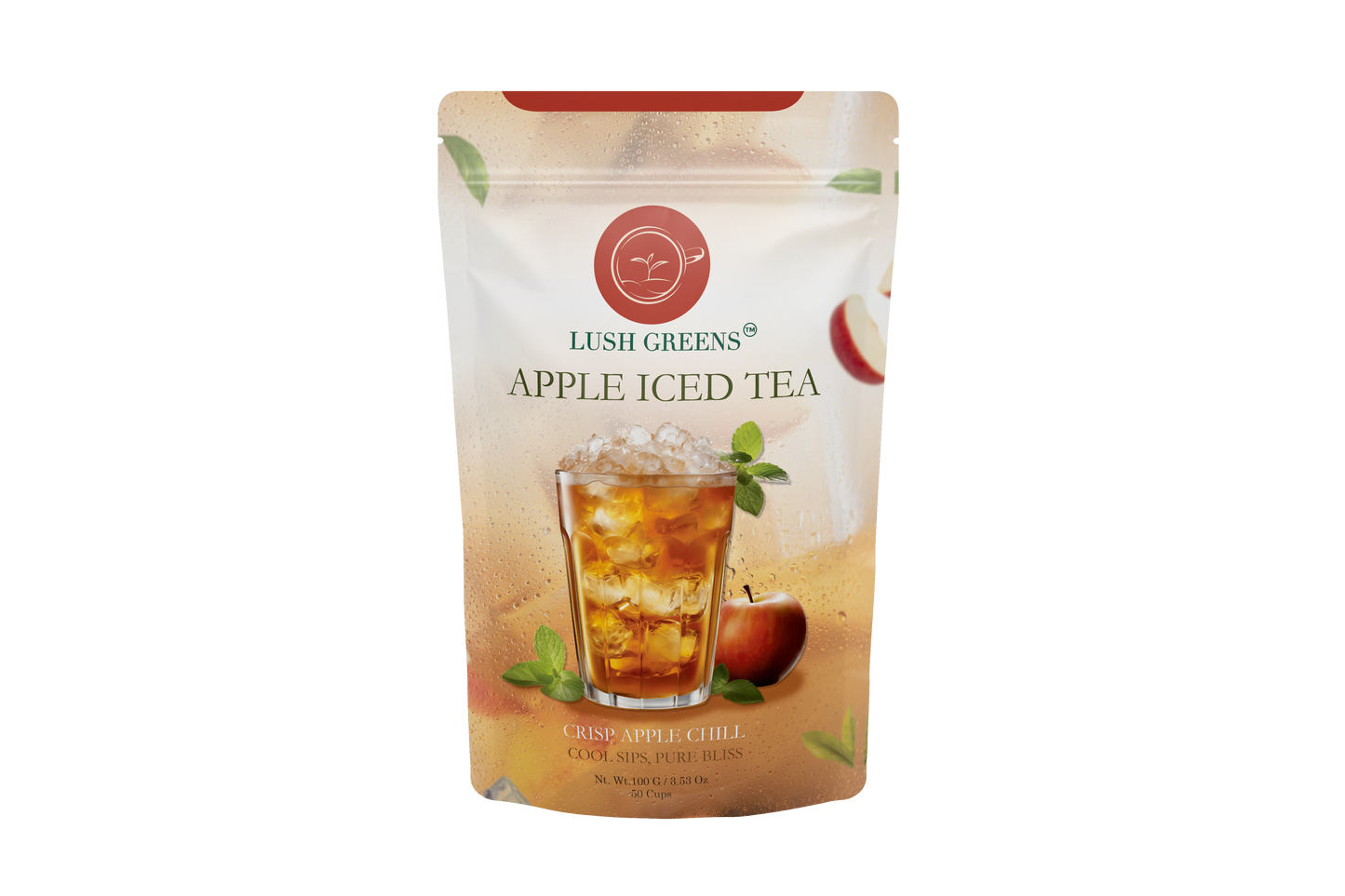 Apple Iced Tea (Crisp Apple Chill)- Herbal Iced Tea / Cocktail Mixer - Sugar free - 10 liters/ 50 glasses - 100g pack