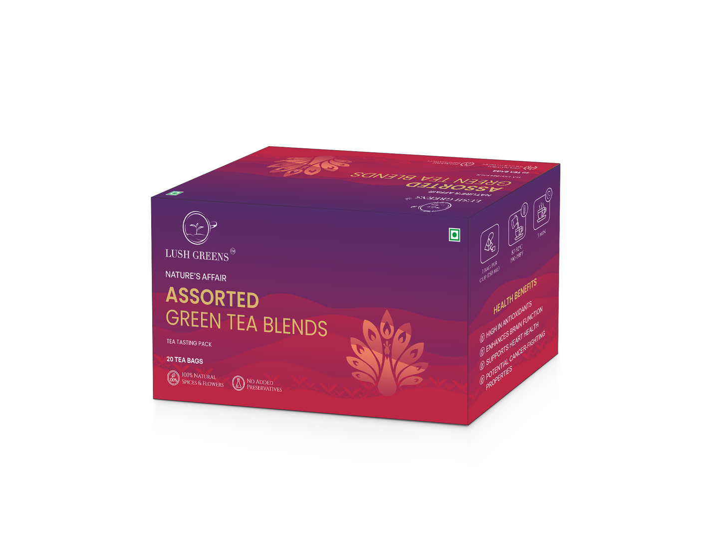 Assorted flavors(11 variants) Darjeeling Green Tea - Teabags(22 pcs)