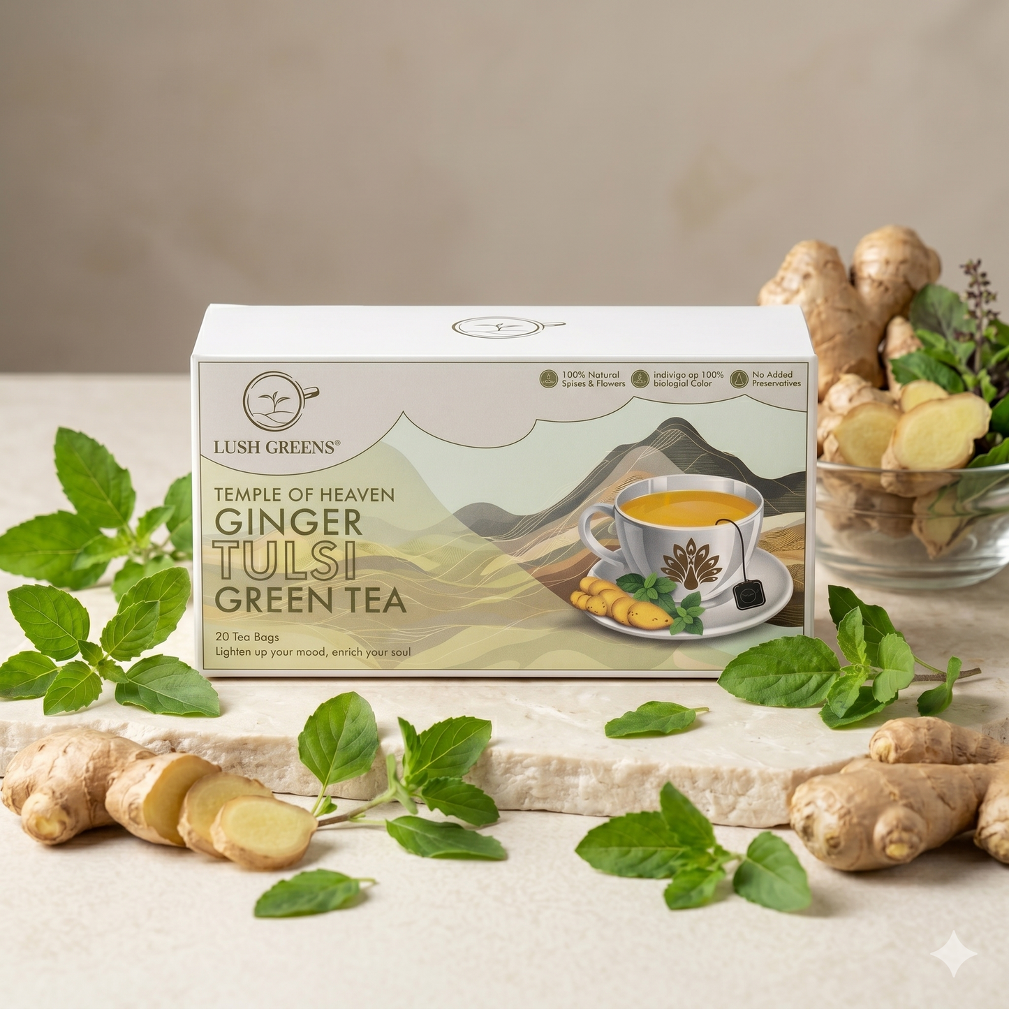 Ginger Tulsi Green Tea
