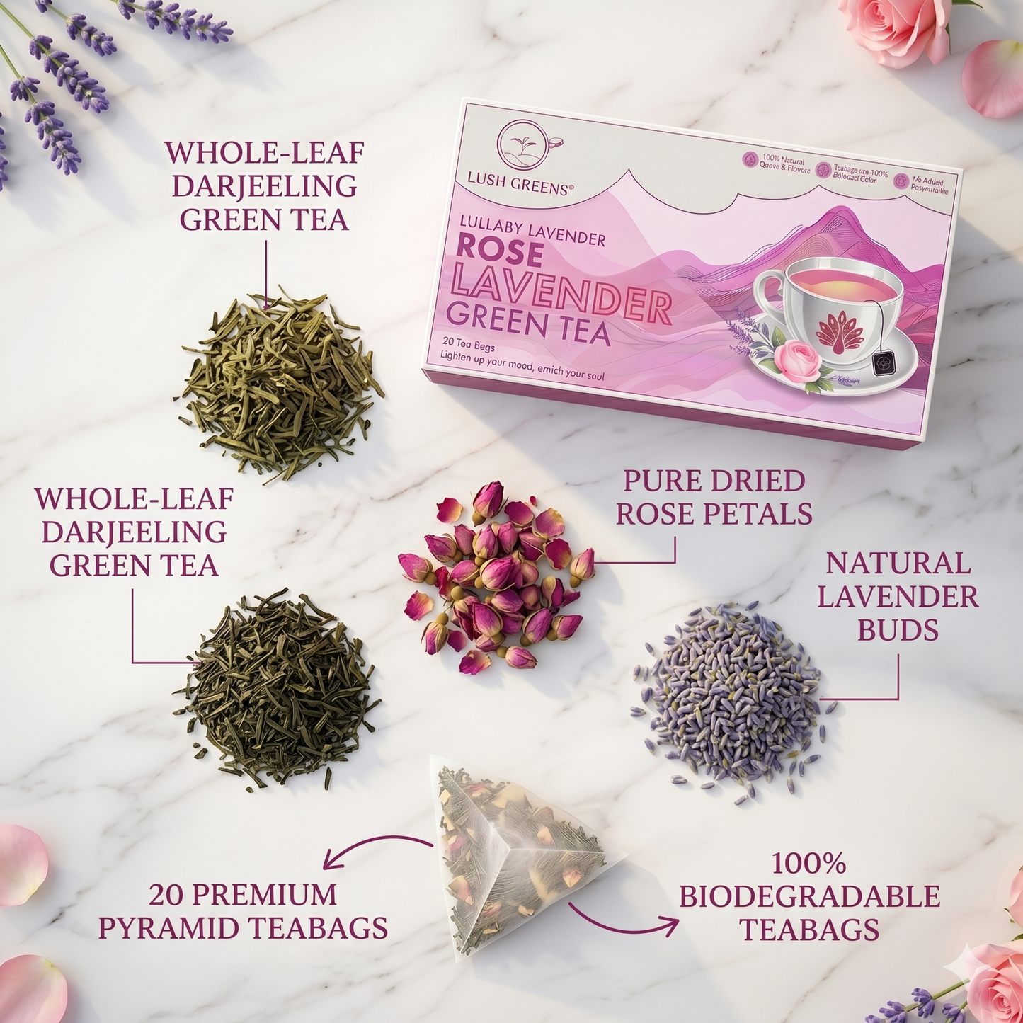 Lavendar Rose Green Tea
