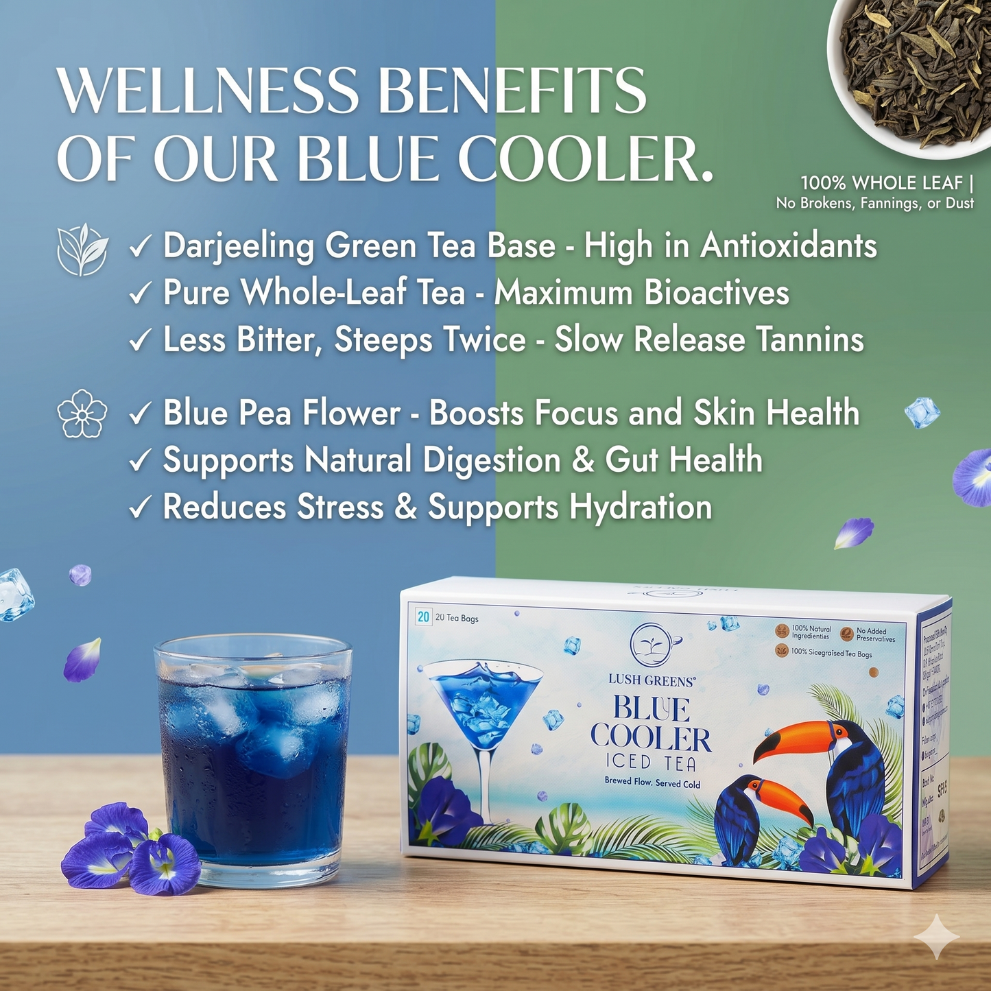 Blue Cooler Iced Tea