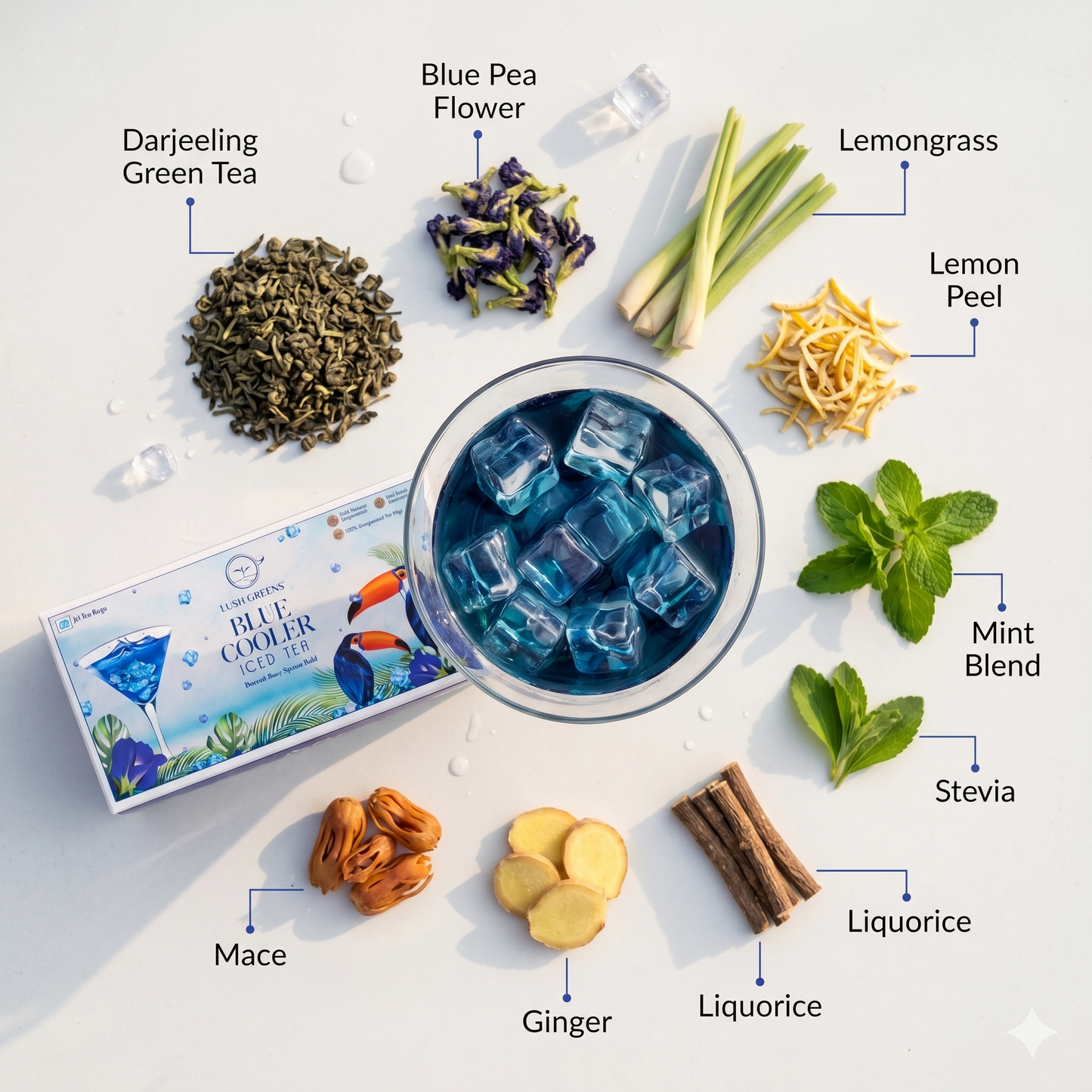 Blue Cooler Iced Tea