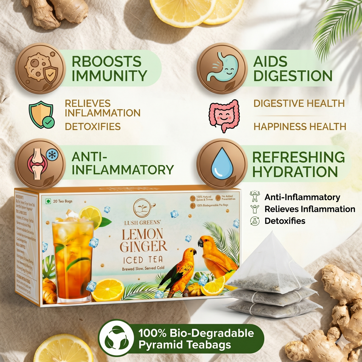 Lemon Ginger Iced Tea