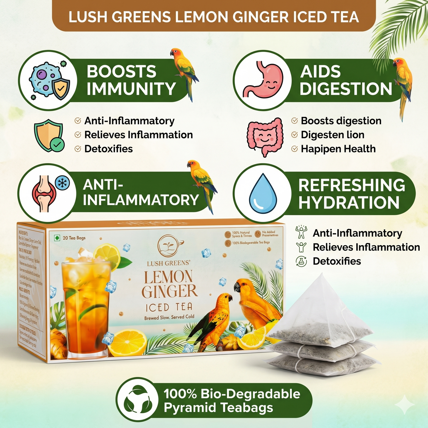 Lemon Ginger Iced Tea